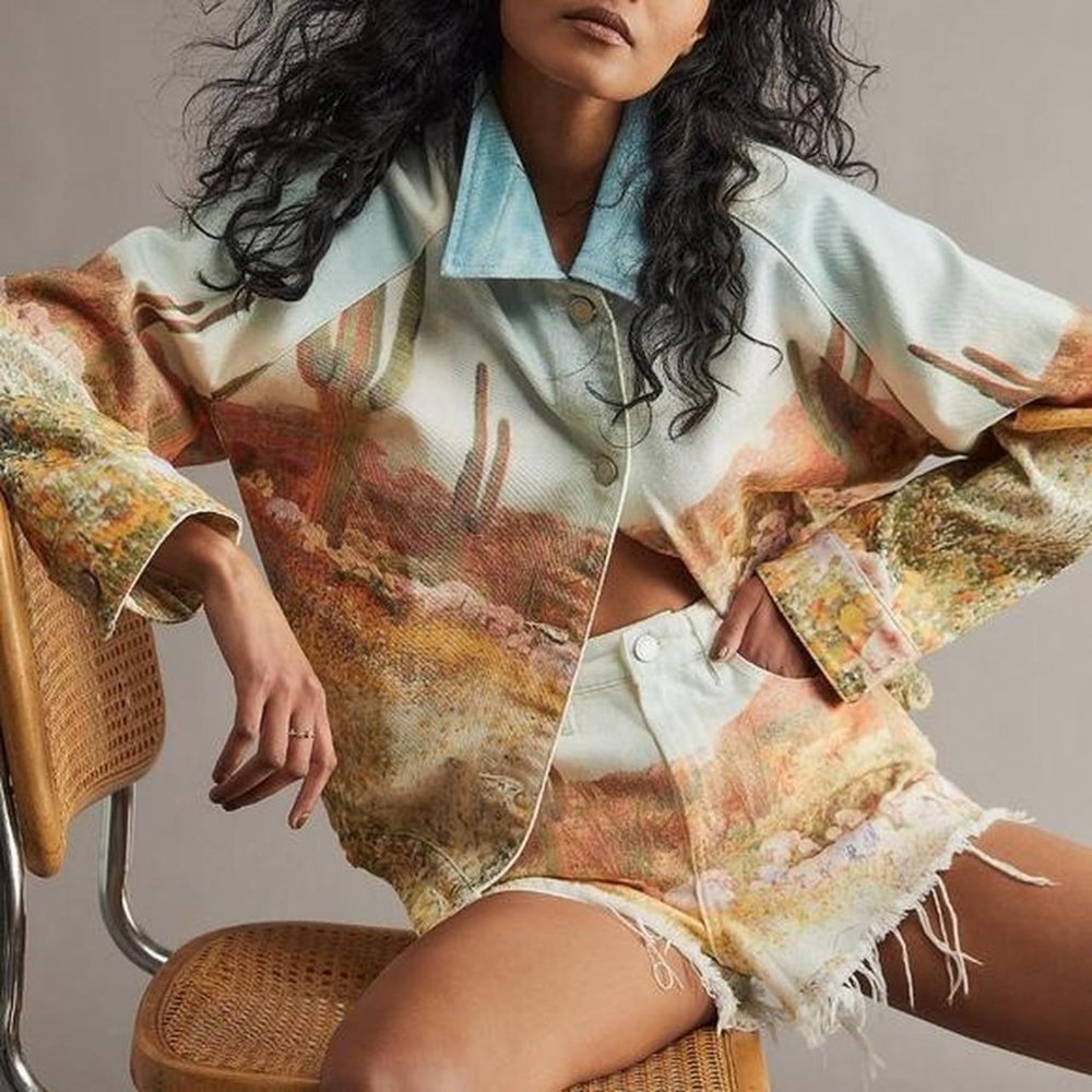 Free People desert bloom Jacket + Shorts set